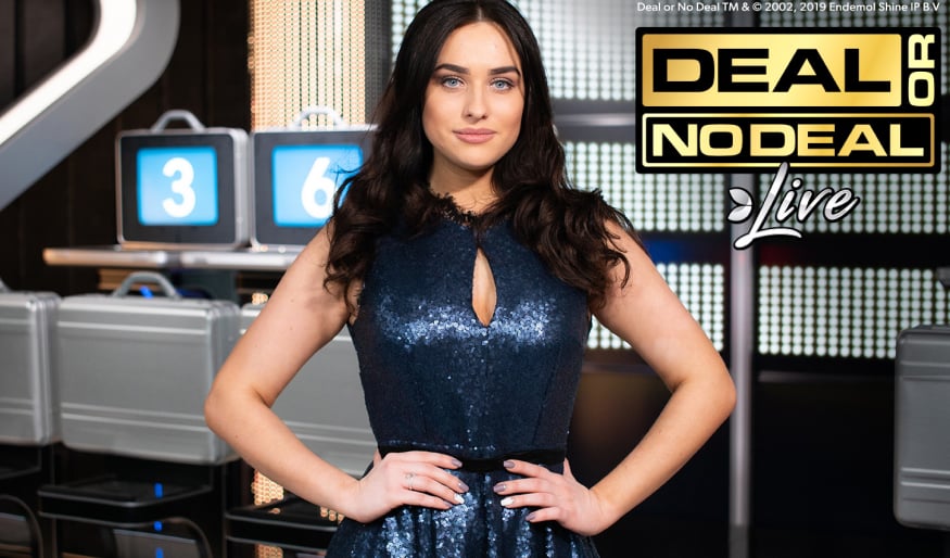 Croupière à Deal or No Deal Live sur le Casino en ligne.