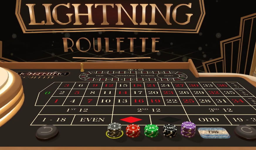 La table de Roulette à la Roulette Lightning dans le Casino en ligne.