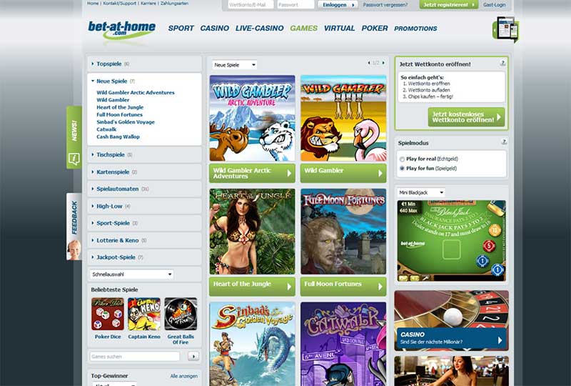 Jeux de casino Bet-at-home