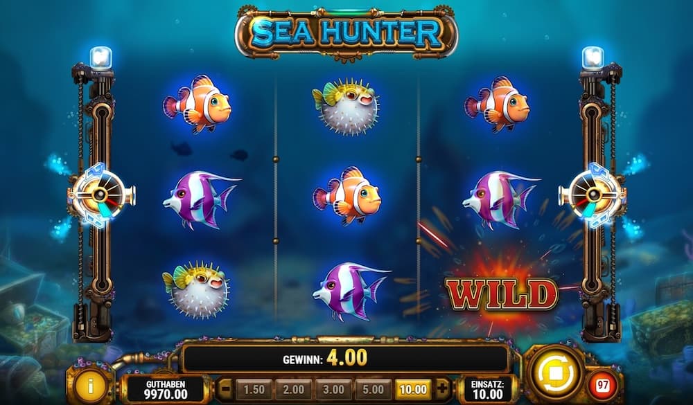 Wild au jeu de machines à sous en ligne Sea Hunter