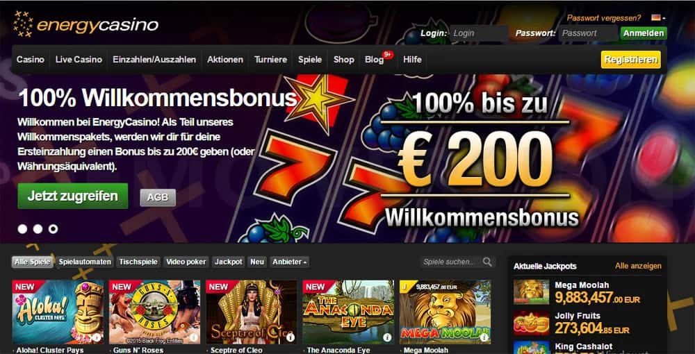 Energy Casino Bonus