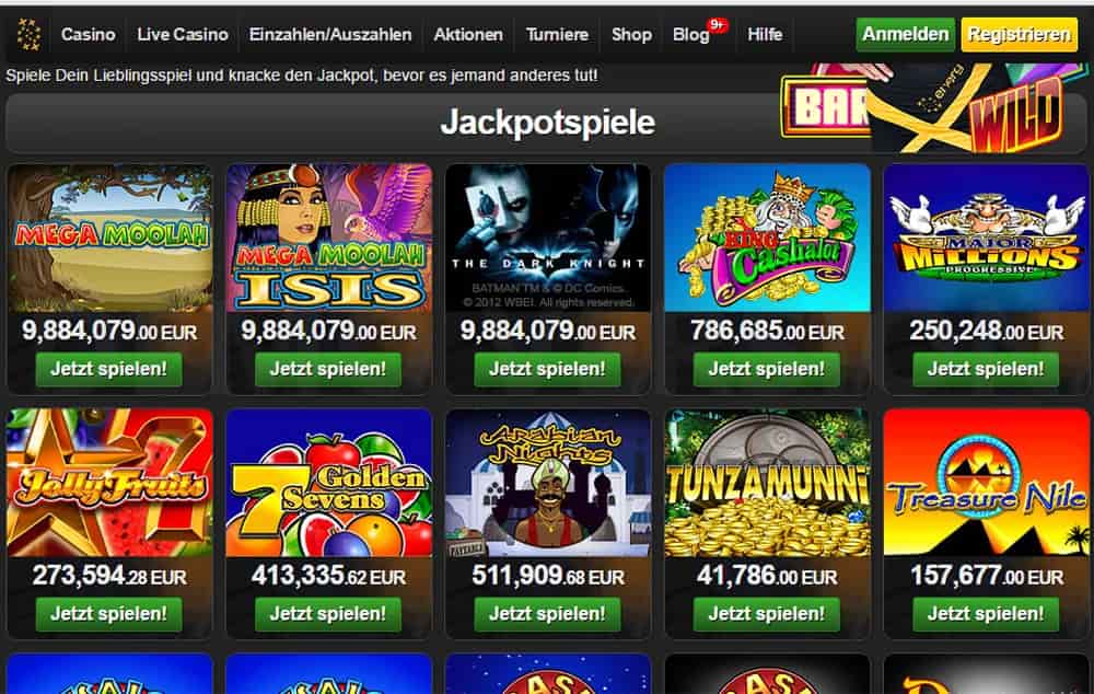 Jackpots Progressifs