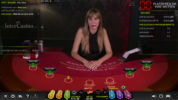 Live Blackjack français