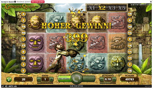 Jeu de machines à sous gonzo's Quest