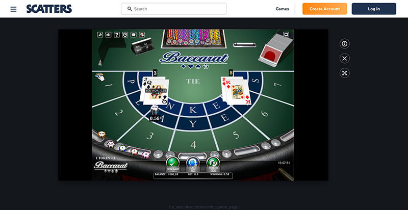 Scatters Baccarat