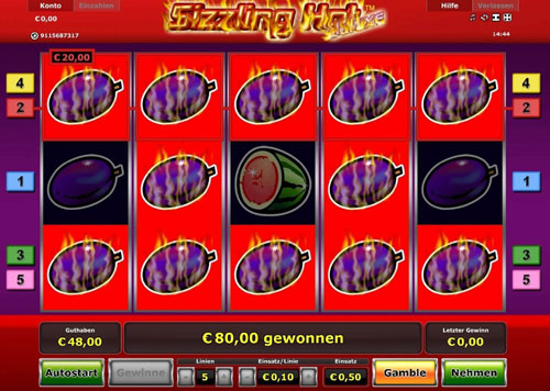 Jouer à Sizzling Hot Deluxe en ligne
