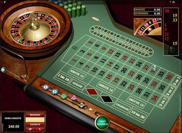 Jouer à la roulette européenne