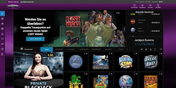 Jackpot City Casino Jeux